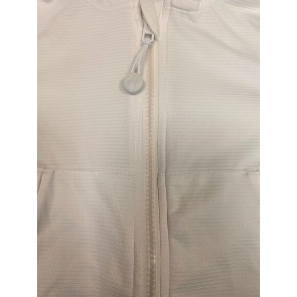 Athleta Girl XS/6 White Hooded Full Zip Jacket Lightweight Stretch Fabric Hoodie - Picture 3 of 9